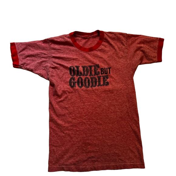 Vintage 70s Red Ringer T-Shirt Oldie but Goodie Size Small/Med - Picture 2 of 9